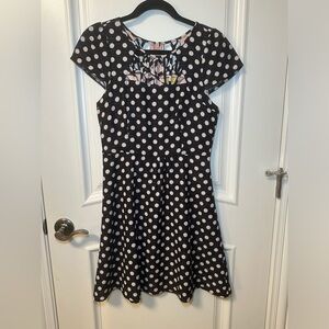 Maeve polka dot short sleeve dress